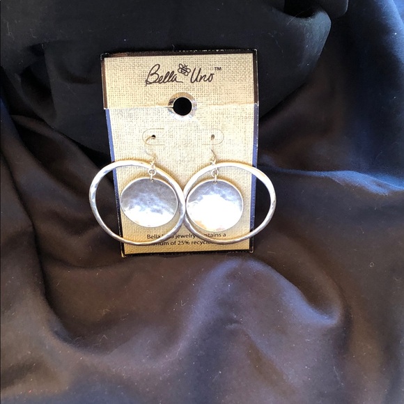 Silver Hoop Earrings - Picture 3 of 4